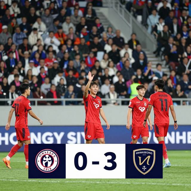 Yongin City thảm bại 0-3 trước Hwaseong tại vòng 18 K League 2