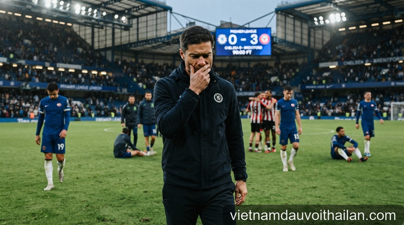 Premier League 2026/27: Chelsea khủng hoảng sau thất bại trước Brentford, Xabi Alonso chịu áp lực lớn